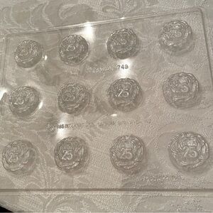 🍀$12bundle! “25" Roses 25th Anniversary Chocolate Candy Mold I.L.A. #749 NEW